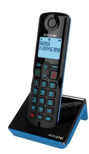 Alcatel S280 SOLO BLUE DECT-Telefon Name und Identifizierung des Anrufers Schwarz, Blau