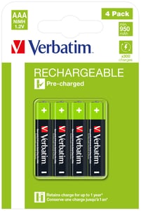 Verbatim 49514 Household Battery Rechargeable AAA Nickel-Metal Hydride (NiMH) Battery