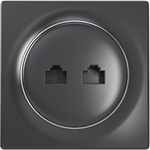Fibaro FGWEEU-021-8 gniazdko elektryczne 2 x RJ-45 Czarny