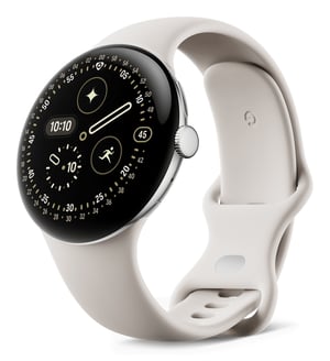 Google Pixel Watch 4 AMOLED 45 mm Cyfrowy Ekran dotykowy 4G Srebrny Wi-Fi GPS