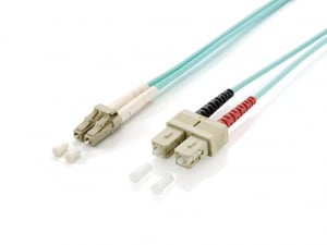 Equip 255311 kabel InfiniBand / światłowodowy 1 m LC SC Turkusowy