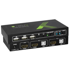Techly 2x1 USB-HDMI-KVM-Switch 4Kx2K IDATA KVM-HDMI2U KVM-Switch Schwarz