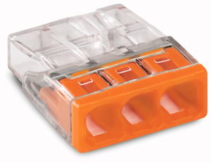 Wago 2273-203 kabelförgrenare, orange, genomskinlig