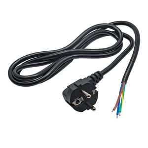 Akyga Power Cable AK-OT-01A with open-tin CEE 7/7, 250V/50Hz, 1.5 m, Black, 1.5 m, CEE 7/7