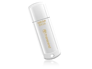 Transcend JetFlash 730 64 GB USB 3.0 USB-minne USB Typ A 3.2 Gen 1 (3.1 Gen 1) Vit