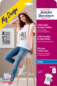 Avery MD1001 Inkjet Transfer Film for Apparel