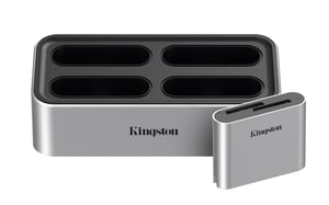 Kingston Technology WFS-S Wired USB 3.2 Gen 2 (3.1 Gen 2) Type-C Docking Station, Black, Silver