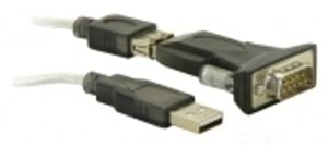 DeLOCK USB 2.0 till seriell adapter, parallellkabel, svart, USB typ A till DB-9