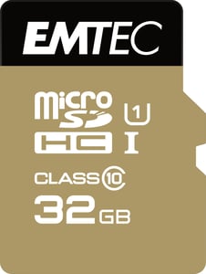 Emtec microSD Class10 Gold+ 32 GB MicroSDHC Klass 10