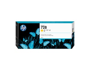 HP DesignJet 728 Yellow Ink Cartridge, 300 ml