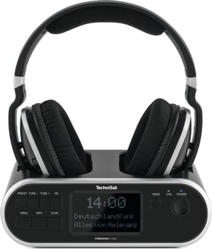 TechniSat StereoMan 2 DAB+ Hörlursset, trådbundet och trådlöst, huvudband, musik, svart