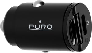 BIG BEN PUROCAC30WUSBCCBK Ladegerät für mobile Geräte, Powerbank, Smartphone, Tablet, schwarz, Zigarettenanzünder, Schnellladung, automatisch