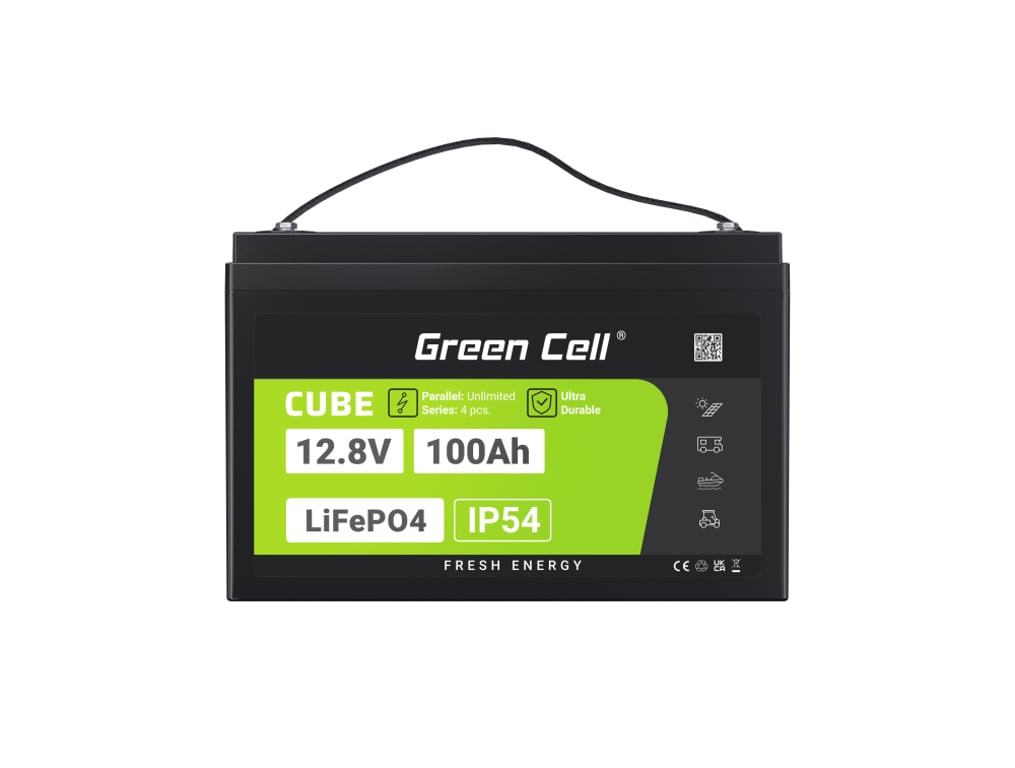 Green Cell CUBE Akumulator LiFePO4 100Ah 12.8V 1280Wh LFPGC12V100AH