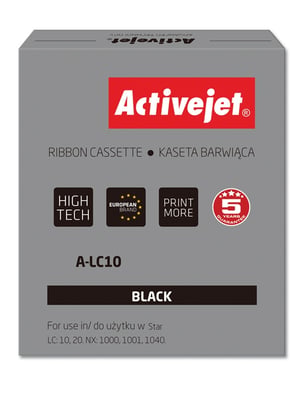 Activejet Kaseta barwiąca A-LC10 (zamiennik Star LC10; Supreme; czarny)