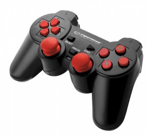Esperanza EGG106R spelkontroll Svart, Röd USB 2.0 Gamepad Analog/Digital PC, Playstation 2, Playstation 3