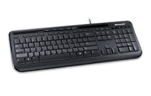 Microsoft Wired Keyboard 600, Black klawiatura USB Czarny