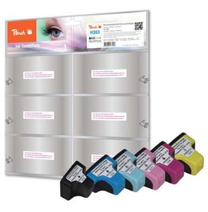 Peach 319010 Tintenpatrone, 5 Stück. Schwarz, Cyan, Hellcyan, Hellmagenta, Purpur, Gelb