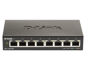 D-Link DGS-1100-08V2 Zarządzany L2 Gigabit Ethernet (10/100/1000) Czarny