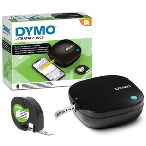 DYMO LetraTag Drukarka etykiet 200B z technologią Bluetooth | Kompaktowa drukarka etykiet | Łączy się z urządzeniami z systemem operacyjnym iOS lub Android