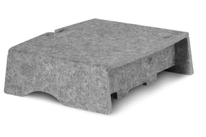 BakkerElkhuizen Q-Riser 90 Circular 76,2 cm (30") Skrivbord Grå