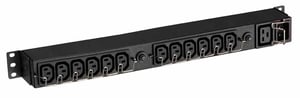 Eaton EFLX12I Power Distribution Unit (PDU) with 13 Outlets, 1U, Black