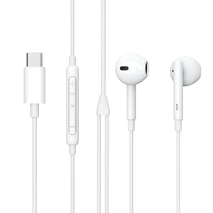 eSTUFF ES652200-BULK Kopfhörer/Headset, kabelgebunden, In-Ear, Telefonie/Musik, USB Type-C, weiß