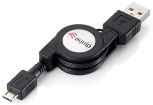 Equip 128595 USB-kabel USB 2.0 1 m USB A till Micro-USB B Svart