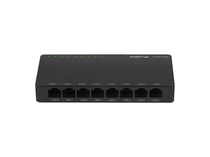 Lanberg DSP2-1008-12V Unmanaged Gigabit Ethernet (10/100/1000) Network Switch, Black