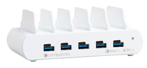 Compulocks 5PUSBCDKS-UK dockningsstation för surfplatta/smartphone, vit