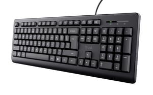 Trust Primo USB-tangentbord för kontor, QWERTZ, tjeckiska, svart