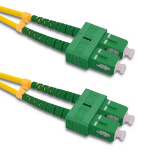 Qoltec 54090 InfiniBand/Fiber Optic Cable, 120 m, SC to SC/APC, Yellow