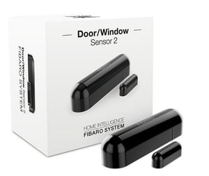 Fibaro FGDW-002-3 Wireless Door/Window Sensor, Black