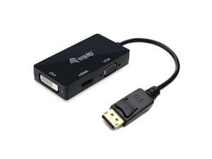 Equip 133441 Kabeladapter 0,24 m DisplayPort DVI-D + VGA (D-Sub) + HDMI Schwarz