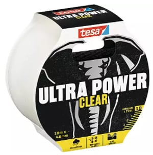 TESA Ultra Power Nadaje się do użytku w pomieszczeniach Przystosowane do użytku na zewnątrz 10 m Polipropylen (PP) Przezroczysty