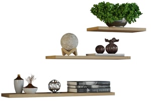 Topeshop TOBI 3P ARTISAN półka Półka pływająca Do montażu na ścianie Płyta wiórowa Dąb, Drewno