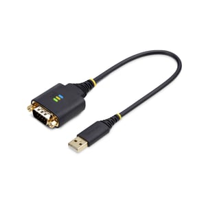 StarTech 1P1FFC-USB-SERIAL parallellkabel, svart, 0,3 m, USB typ A till DB-9