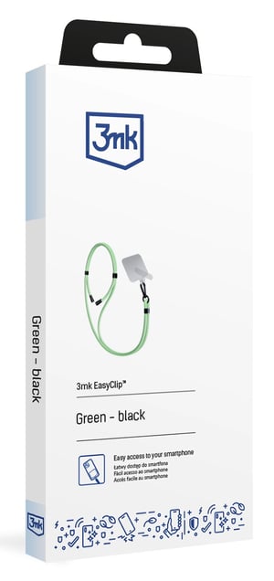 3MK EasyClip-rem för mobiltelefon, nylon, zink, svart, grön