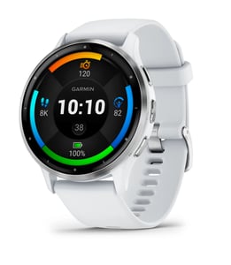 Garmin Venu 3 3,56 cm (1,4") AMOLED 45 mm Digital 454 x 454 px Touchscreen Silber, Weiß WLAN GPS