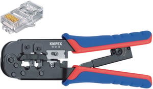 Knipex 97 51 10 SB kabelpress Verktyg för kabelsammanfogning Svart, Blå, Röd