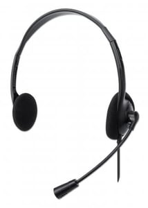 Manhattan 179898 hörlurar/headset Sladdanslutet Huvudband Kontor/callcenter USB typ A Svart
