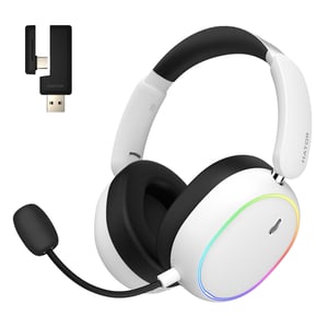 HATOR Phoenix 2 Wireless Headset – kabelgebunden und kabellos – Kopfbügel – Gaming – USB Typ C / USB Typ A – Bluetooth – Weiß
