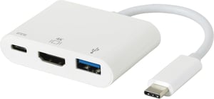eSTUFF ES623001WH USB 3.2 Gen 1 (3.1 Gen 1) Type-C-hubbar och koncentratorer 5000 Mbit/s Vit