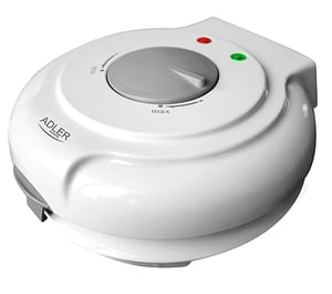 Adler AD 3038 våffeljärn för 1 våffla, 1500 W, grå, vit