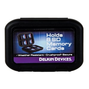 Delkin DDACC-SD8 Memory Card Case, Black
