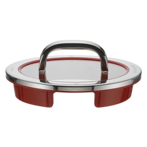 WMF 8900541245 Deckel, rund, rot, Edelstahl