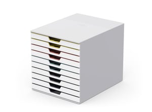 Durable VARICOLOR Mix 10 Document Storage Box, Multicolor Plastic, White