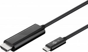 Goobay 77528 1.8 m USB Type-C to HDMI Cable Adapter, Black