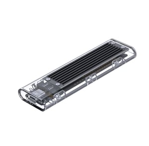 Gembird EE2280-U3C-02 Hard Drive Enclosure SSD Enclosure Black, Transparent M.2