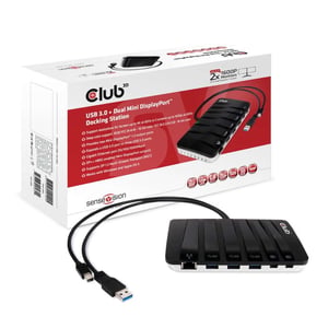 CLUB3D SenseVision USB 3.0 + Dual Mini DisplayPort™ MST-Dockingstation