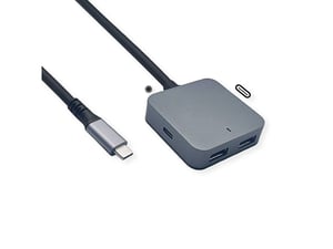 VALUE 12.99.1126 USB 3.2 Gen 2 (3.1 Gen 2) Type-C Hubs and Concentrators, 10,000 Mbit/s, Black
